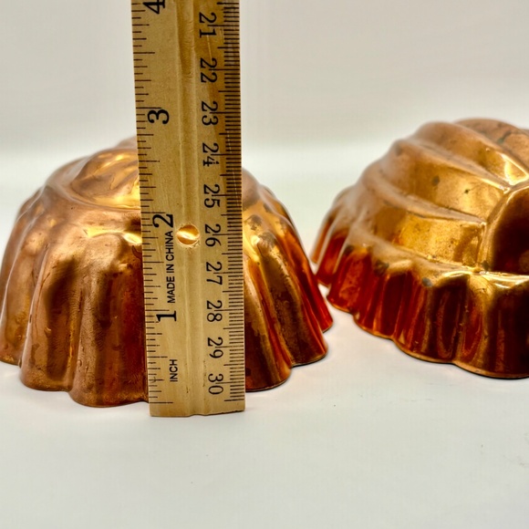 3 Vintage Copper Molds-Made in Portugal - Picture 3 of 12